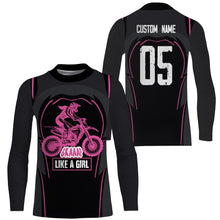 Load image into Gallery viewer, Brap Like A Girl Personalized Riding Jersey UPF30+ Female Riders Dirt Bike Motocross Women Race Shirt| NMS647
