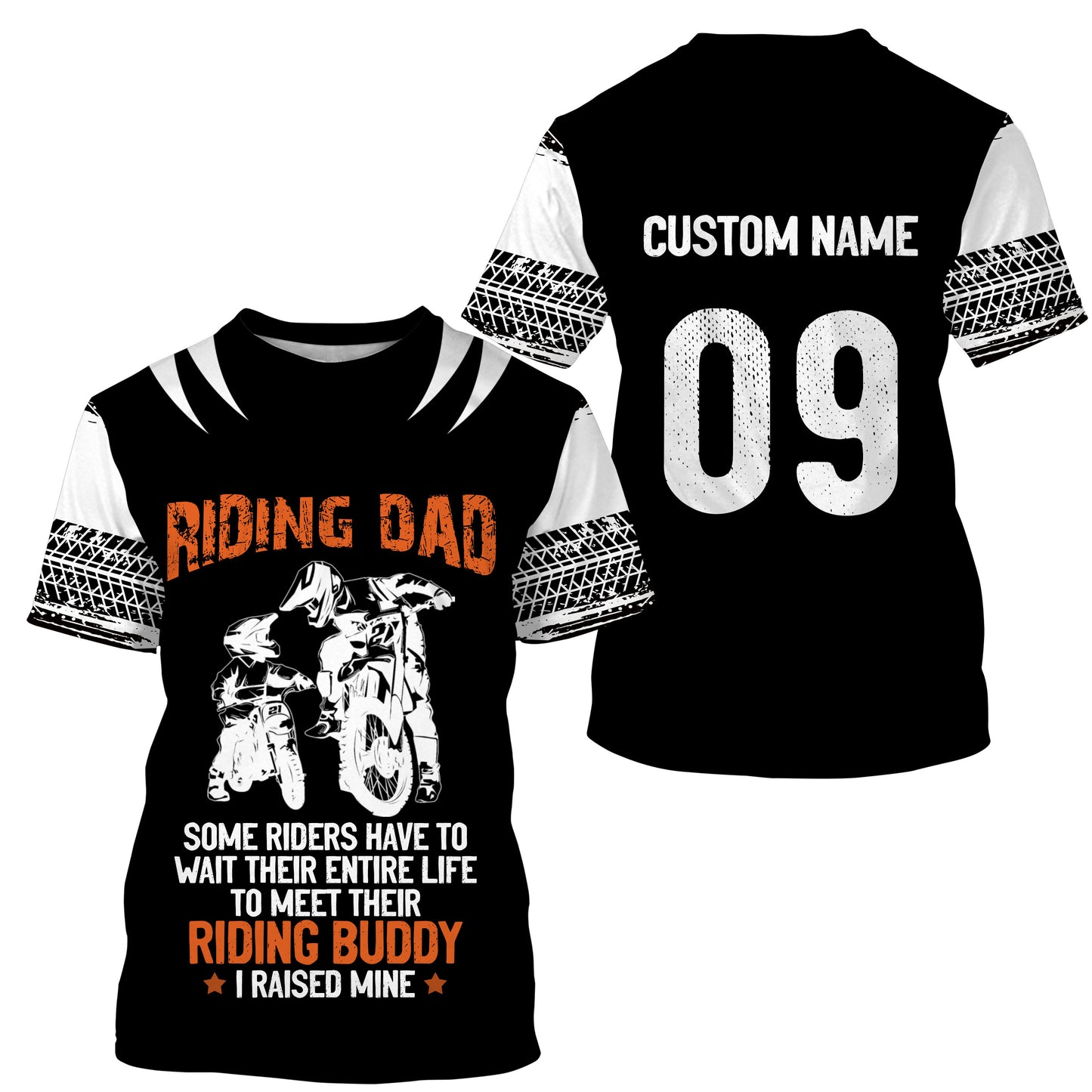 Riding Dad Personalized Riding Jersey Motocross Dirt Bike Dad Biker MX Racing Dad Motorcycle| NMS534