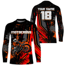 Load image into Gallery viewer, Custom Motocross Jersey Youth Mens UPF30+ Red Dirt Bike Shirt MX Racing Off-road Motorcycle Shirt NMS1400