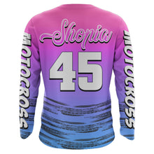 Load image into Gallery viewer, Motocross Mom Personalized Jersey UPF30+ Pink Women Dirt Bike Racing Shirt Mother&#39;s Day Gift NMS1376