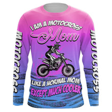 Load image into Gallery viewer, Motocross Mom Personalized Jersey UPF30+ Pink Women Dirt Bike Racing Shirt Mother&#39;s Day Gift NMS1376
