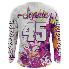 Load image into Gallery viewer, Motocross Mom Personalized Jersey UPF30+ Pink Dirt Bike Mom Racing Shirt Mother&#39;s Day Gift NMS1380