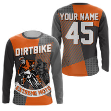 Load image into Gallery viewer, Extreme Dirt Bike Jersey Personalized UPF30+ Orange Motocross Supercross Racing Shirt Off-road NMS1389