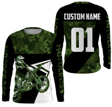 Load image into Gallery viewer, Camo Motocross Personalized Jersey UPF30+ Kid&amp;Adult Dirt Bike Racing Shirt Off-road Motorcycle| NMS613