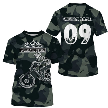 MTB Long Sleeve Jersey Mountain Biking Shirt for Adult Kid - Personalized Jersey for Cyclist Bike Rider JTS417