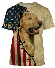 Load image into Gallery viewer, Labrador Retriever All Over Printed T-shirt Long Sleeve Hoodie| Custom American Flag Dog Lover Shirt| JTSD221