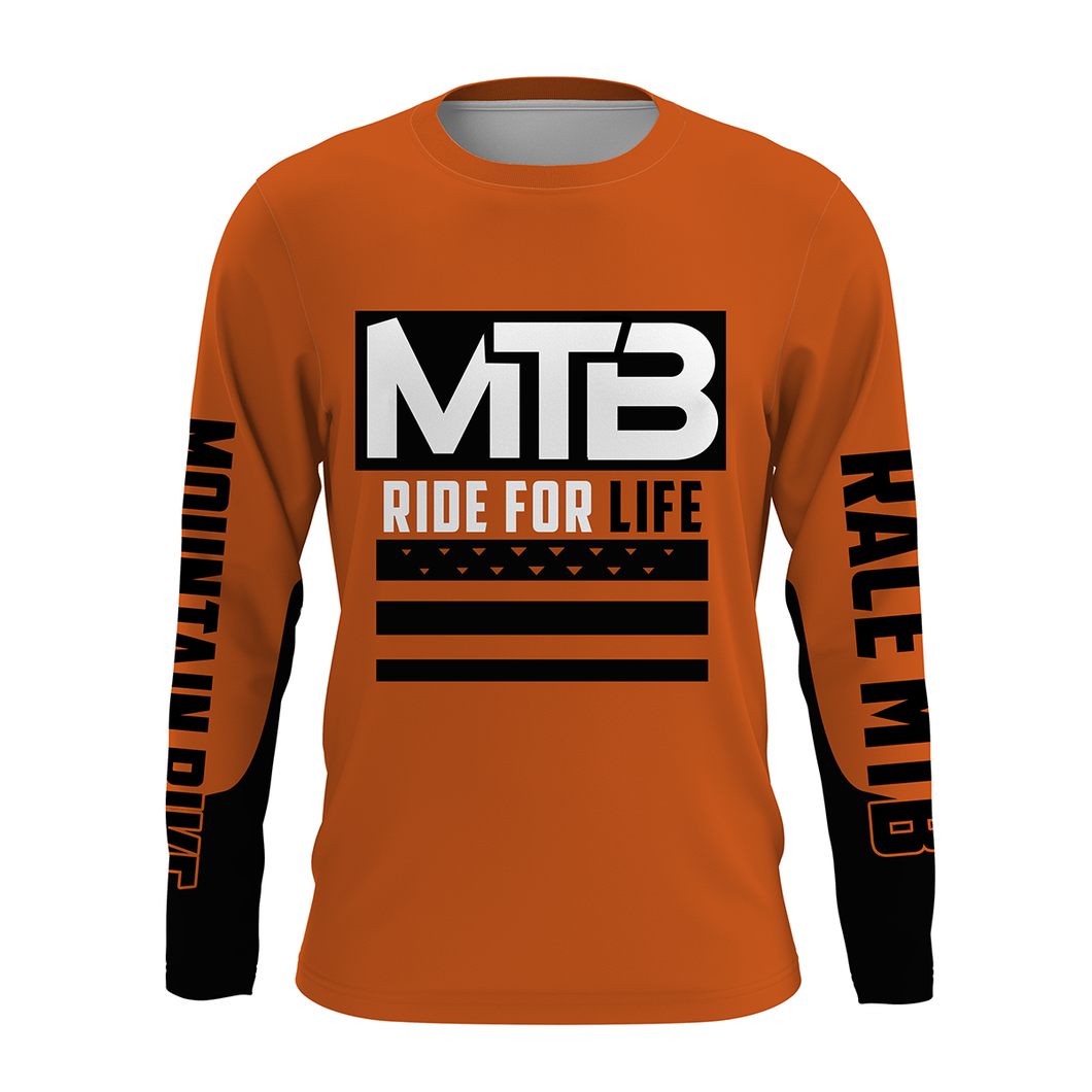 Mountain Bike Long Sleeve Jersey, Custom MTB Downhill Bike BMX Racing Cycling Shirt UV Protection| JTS494
