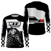 Load image into Gallery viewer, Custom Black MTB jersey Adult kid mountain bike shirts UPF30+ cycling bicycle offroad racewear| SLC46
