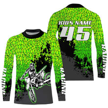 Load image into Gallery viewer, Dirt Bike Jersey Kid Men Women UPF30+ Personalized Green Motocross Racing Shirt MX SX Off-Road PDT460