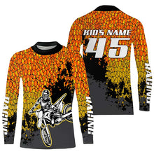Load image into Gallery viewer, Dirt Bike Jersey Kid Men Women UPF30+ Personalized Orange Motocross Racing Shirt MX SX Off-Road PDT461