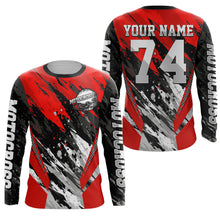 Load image into Gallery viewer, Custom Motocross Jersey UV Red Dirt Bike Off-Road Shirt Kid&amp;Adult Long Sleeve MX Jersey PDT508