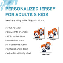 Load image into Gallery viewer, Motocross jersey men women youth personalized UV orange dirt bike racing off-road MX riding shirt PDT151