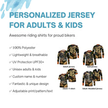 Load image into Gallery viewer, Love live ride Camo MTB downhill jersey UPF30+ adult kid mountain bike shirt Cycling clothes| SLC235