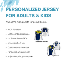 Load image into Gallery viewer, Custom Motocross Jersey UPF30+ Men Women Kid Blue Dirt Bike Racing Shirt Off-road Motorcycle Shirt NMS1287