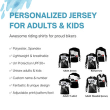 Load image into Gallery viewer, Custom Black MTB jersey Adult kid mountain bike shirts UPF30+ cycling bicycle offroad racewear| SLC46