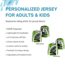 Load image into Gallery viewer, Green MX Jersey Personalized UPF30+ Extreme Dirt Bike Shirt Kid Men Women Off-Road Motorcycle PDT452