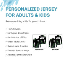 Load image into Gallery viewer, Extreme Motocross jersey personalized UPF30+ dirt bike racing long sleeves adult&amp;kid bikers shirt NMS1076