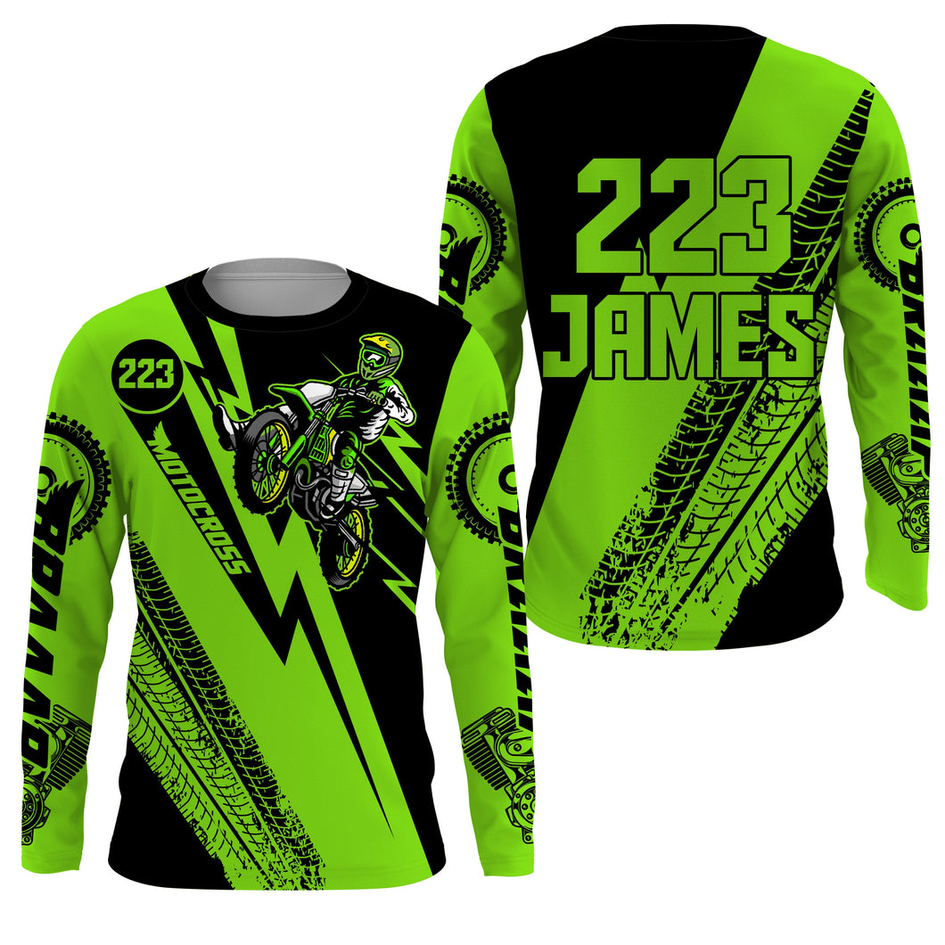 Dirt Bike Motocross Jersey Personalized UPF30+ MX Racing Off-road Adult&Kid Motorcycle Rider Shirt| NMS763