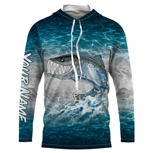 Salmon fishing water camo custom name with funny Salmon ChipteeAmz's art UV protection shirts AT028