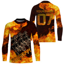 Load image into Gallery viewer, Brap Custom Motocross Jersey UPF30+ Adult&amp;Kid 3D Fire Dirt Bike Racing Off-Road MX Motorcycle Shirt| NMS847