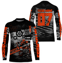 Load image into Gallery viewer, Custom red racing jersey UPF30+ youth men women MX shirt dirt bike freestyle off-road motorcycle PDT06