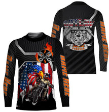 Load image into Gallery viewer, American Eagle Biker Jersey UPF30+ Anti UV Personalized Motorcycle Off-road Racing Patriotic Racewear| NMS462