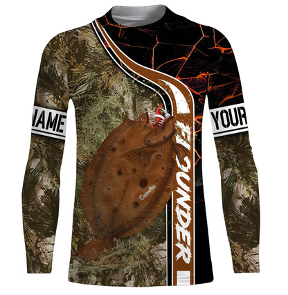 Flounder fishing custom name with ChipteeAmz's art UV protection shirts AT020