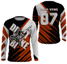 Load image into Gallery viewer, Orange custom dirt bike jersey UPF30+ kid&amp;adult riders motocross racing off-road motorcycle shirt| NMS880