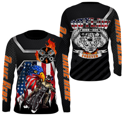 American Eagle Biker Jersey UPF30+ Anti UV Personalized Motorcycle Off-road Racing Patriotic Racewear| NMS462