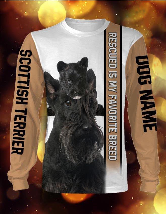 Personalized Scottish Terrier dog name 3D full printing - TATS63