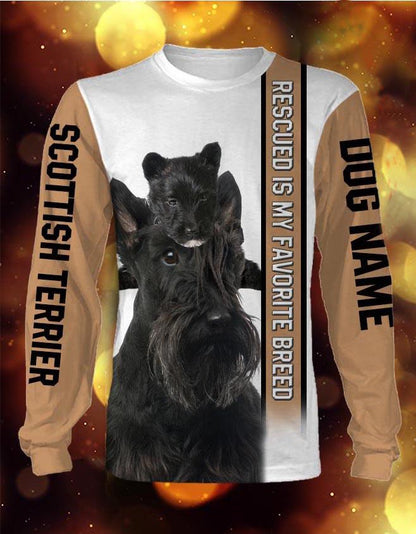 Personalized Scottish Terrier dog name 3D full printing - TATS63