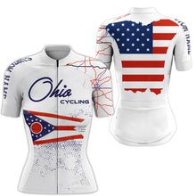 Load image into Gallery viewer, Ohio cycling jersey for Men Women UPF50+ custom Ohio bike shirts with 3-rear pockets &amp; full zipper| SLC177