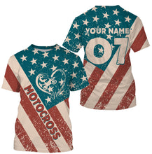 Load image into Gallery viewer, American Motocross Personalized Jersey Dirt Bike Riding Shirt Patriotic Off-road Motorcycle Riders| NMS511