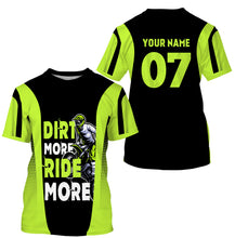 Load image into Gallery viewer, Dirt More Ride More Personalized Riding Jersey UPF 30+ UV Protect Tshirt, Dirt Bike Motocross Racewear| NMS393