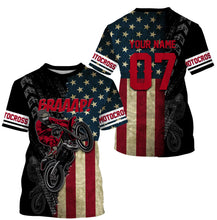 Load image into Gallery viewer, American Motocross Jersey Personalized UPF30+ Brap Dirt Bike Riding Shirt Off-road Motorcycle Riders| NMS531