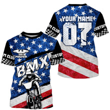 Load image into Gallery viewer, American Adult kid BMX jersey Custom UPF30+ USA Cycling bike shirt Off-road extreme sportswear| SLC22