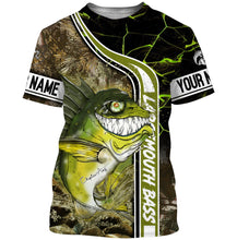 Load image into Gallery viewer, Largemouth Bass fishing custom name with ChipteeAmz&#39;s art UV protection shirts AT011