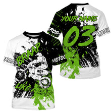 Load image into Gallery viewer, Brap Like A Dad Personalized Riding Jersey Motocross Dad Biker Shirt MX Dirt Bike Racing Dad| NMS521