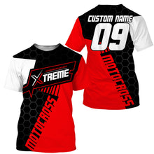 Load image into Gallery viewer, Extreme Motocross Jersey Personalized UPF30+ Racing Shirt Dirt Bike Off-road Biker Motorcycle - Red| NMS630