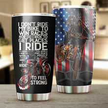 Load image into Gallery viewer, American Motocross Personalized Tumbler - Dirt Bike Patriotic Motorcycle Tumbler Rider Drinkware| NMS420