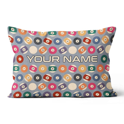 Personalized Billiard Balls Pillow Custom Throw Pillow Top Billiard Gift VHM0884