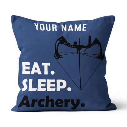 Funny Eat Sleep Archery Custom Navy Blue Pillow, Best Decorative Pillows TDM0753