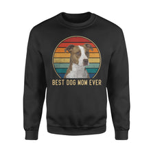 Load image into Gallery viewer, Custom photo best dog mom ever vintage personalized gift crew neck sweatshirt
