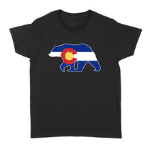 Load image into Gallery viewer, Colorado bear hunting Women&#39;s T-shirts, CO State Flag Bear Hunter - NQSD233