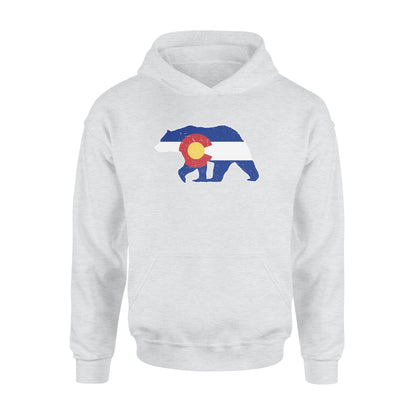 Colorado bear hunting Hoodie, CO State Flag Bear Hunter - NQSD233