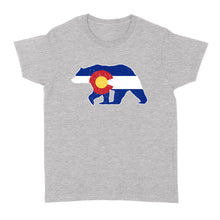 Load image into Gallery viewer, Colorado bear hunting Women&#39;s T-shirts, CO State Flag Bear Hunter - NQSD233