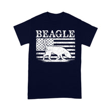 Load image into Gallery viewer, Beagle Dog American Flag Shirt, Mens Beagle Gift, Dog Lover, Hunting Dog Standard T-shirt FSD2345D01