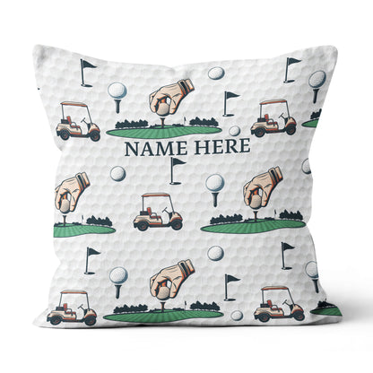 Golf Elements Custom Throw Pillow Personalized Golf Gifts For Golfer LDT1199