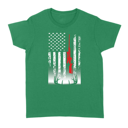 Deer hunting Women's T-shirt USA flag Shirts for Deer hunter - FSD869