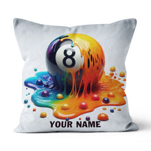 Load image into Gallery viewer, Custom Colorful Melting 8 Ball Pool Throw Pillows, Best Billiard Pillow Decor TDM0814
